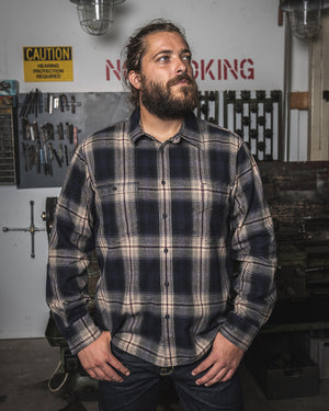 1937 Roamer Checkered Shirt Blue Beige