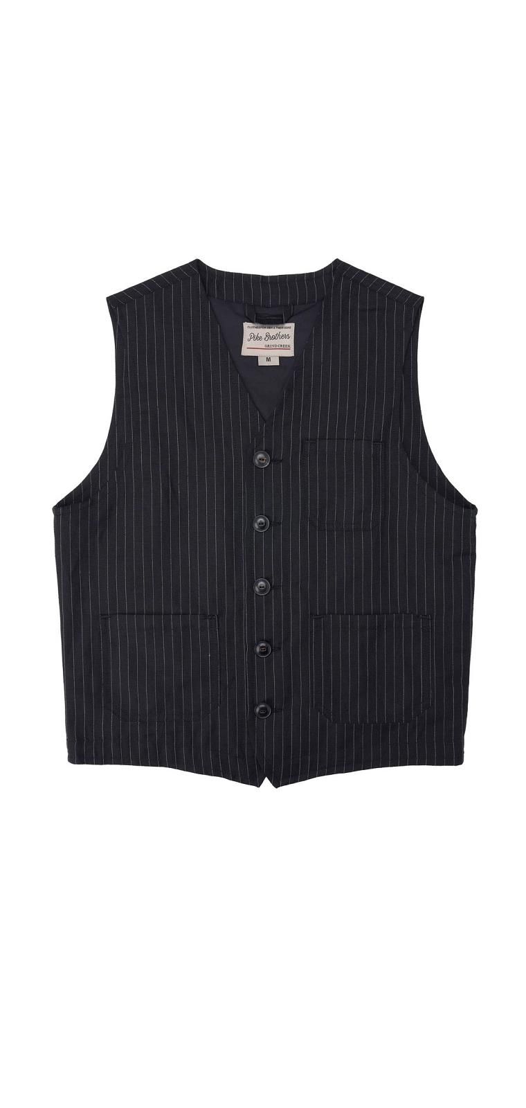 Pike Brothers 1937 Roamer Vest Chicago Black - Kings & Queens