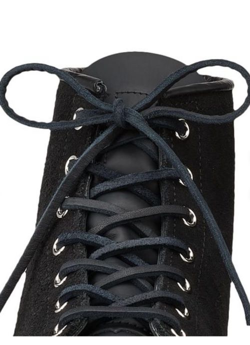 Red Wing Boot Laces 200cm Black Leather - Kings & Queens