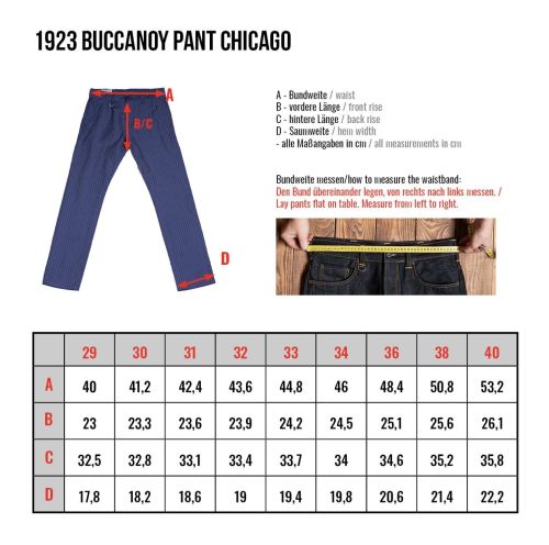 Pike Brothers 1923 Buccaoy Pant Chicago Blue - Kings & Queens