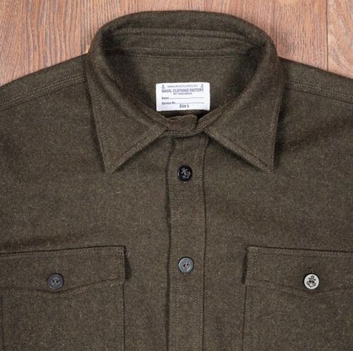 Pike Brothers 1943 CPO Shirt Olive Wool - Kings & Queens