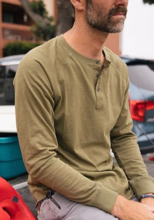 Iron & Resin Topock Henley Olive - Kings & Queens