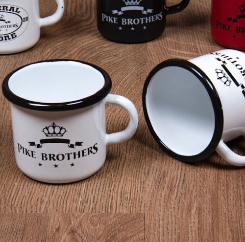 Pike Brothers 1951 Enamel Mug White - Kings & Queens