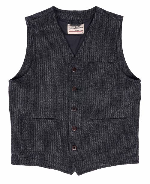 Pike Brothers 1937 Glasgow Grey Roamer Vest - Kings & Queens