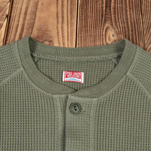 Pike Brothers 1936 Waffle Shirt Army Olive - Kings & Queens