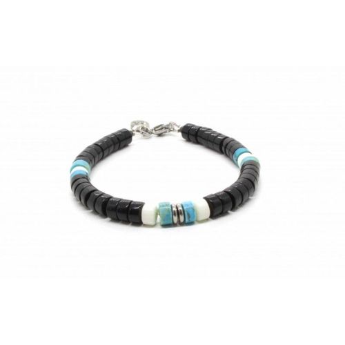 Black Pearl Creations Bracelet Heishi Onyx & Jaspe - Kings & Queens