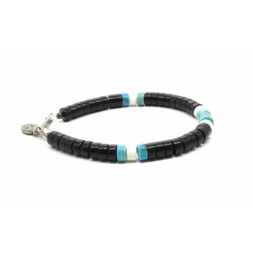 Black Pearl Creations Bracelet Heishi Onyx & Jaspe - Kings & Queens