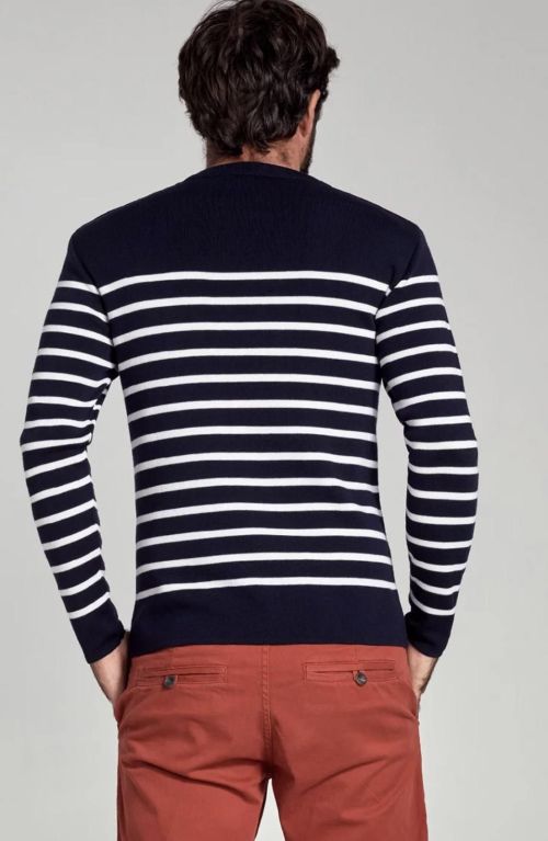 Armor Lux Fisherman Merino Wool Jumper Navy Milk  - Kings & Queens