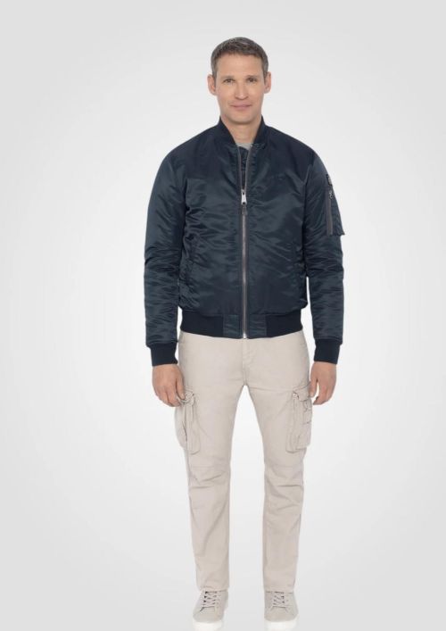 Schott NYC Recycled Nylon MA-1 90's fit Bomber Jack - Kings & Queens