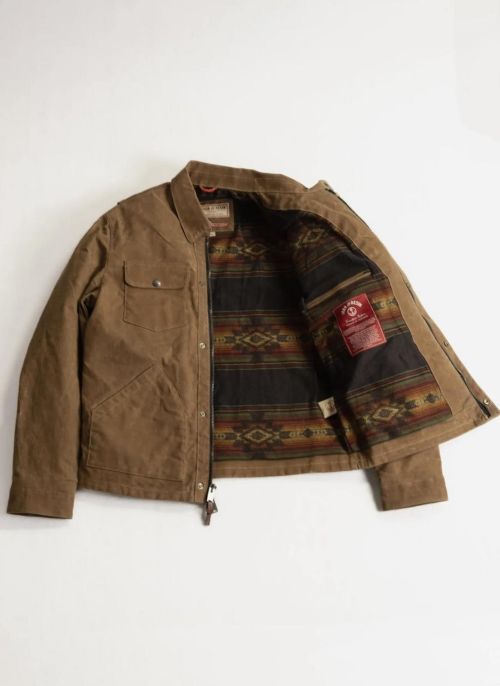 Iron & Resin Cruiser Jacket Tan Oiled - Kings & Queens