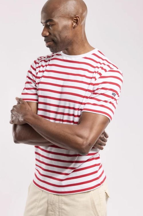 Armor Lux Mariniére Morgat Homme White Red - Kings & Queens