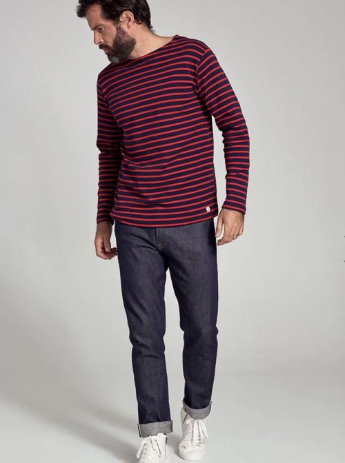 Armor Lux Mariniére Houat Navy Red - Kings & Queens