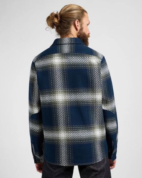 LEE 101 101 Worker Shirt Green Navy - Kings & Queens