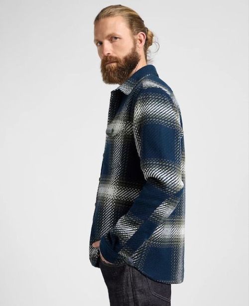 LEE 101 101 Worker Shirt Green Navy - Kings & Queens