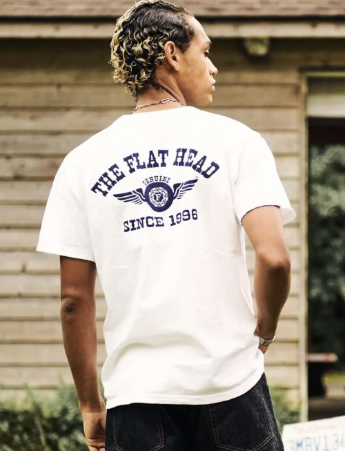 The Flathead 1966 T-Shirt Flying Weel White - Kings & Queens