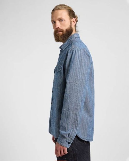 LEE 101 101 Heritage Workwear Shirt Dark Indigo - Kings & Queens