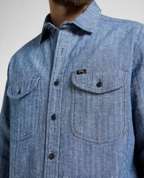 LEE 101 101 Heritage Workwear Shirt Dark Indigo - Kings & Queens