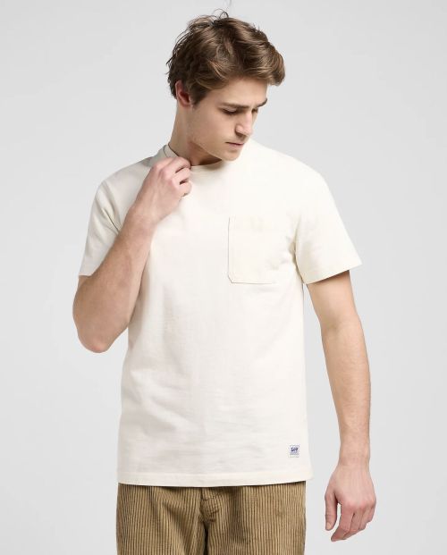 LEE 101 Lee Workwear Pocket Tee Ecru - Kings & Queens