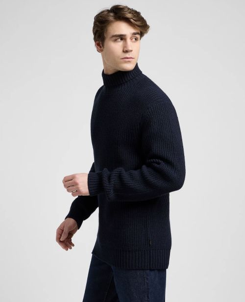 LEE 101 Relaxed Heavy turtle Neck Rivet Navy - Kings & Queens