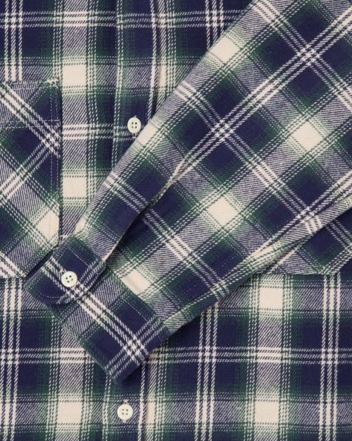 Edwin Work Shirt Navy / Green - Kings & Queens