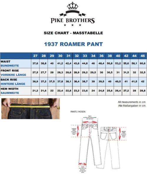 Pike Brothers 1937 Roamer Pant 11oz Metal - Kings & Queens