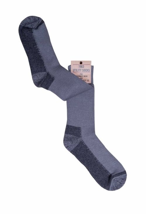 Pike Brothers 1963 Utility Socks Walt Grey - Kings & Queens