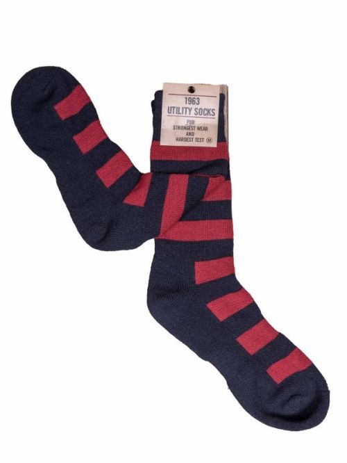 Pike Brothers 1963 Utility Socks Walt Red - Kings & Queens