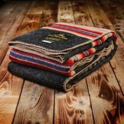 Pike Brothers 1969 Denakatee  Wool Blanket Faded Black - Kings & Queens