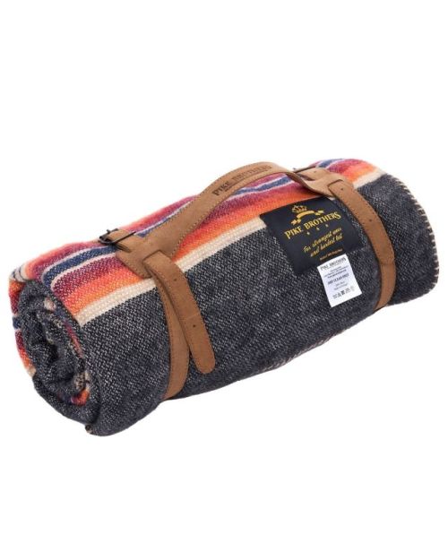 Pike Brothers 1969 Denakatee  Wool Blanket Faded Black - Kings & Queens