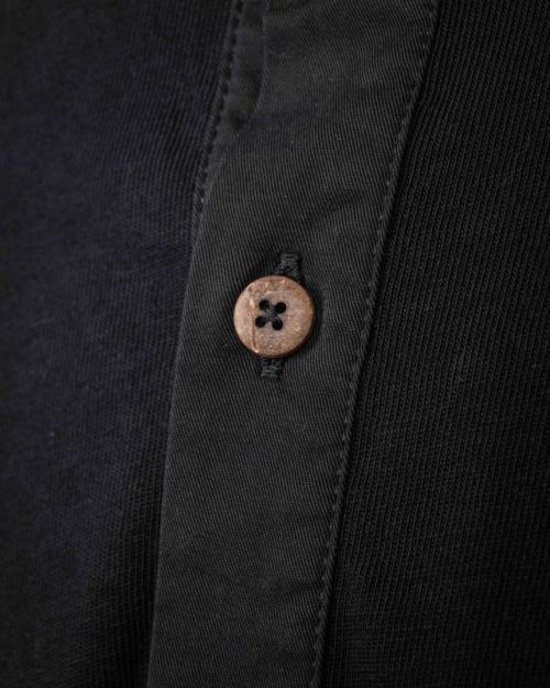 Pike Brothers 1927 Deep Black Long sleeve Henley Shirt - Kings & Queens