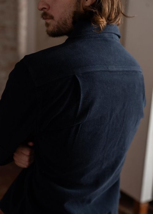 Iron & Resin Journeyman Moleskin Shirt Navy - Kings & Queens