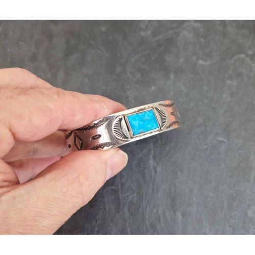 Black Pearl Creations 925 Silver Turquoise Bracelet Sun Rays - Kings & Queens