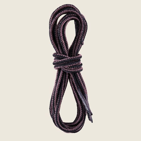 Round Boot Laces 120cm Black/Brown