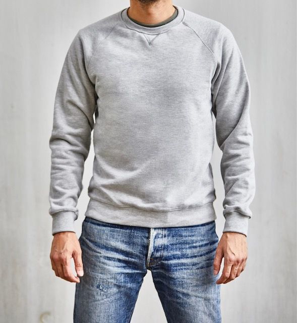 Classic Crew Neck Sweatshirt Grey Melange