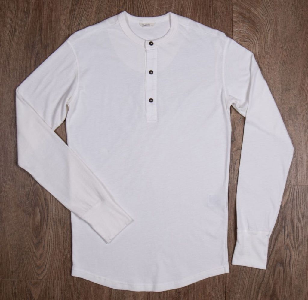 1927 Ecru Henley Shirt  Long Sleeve