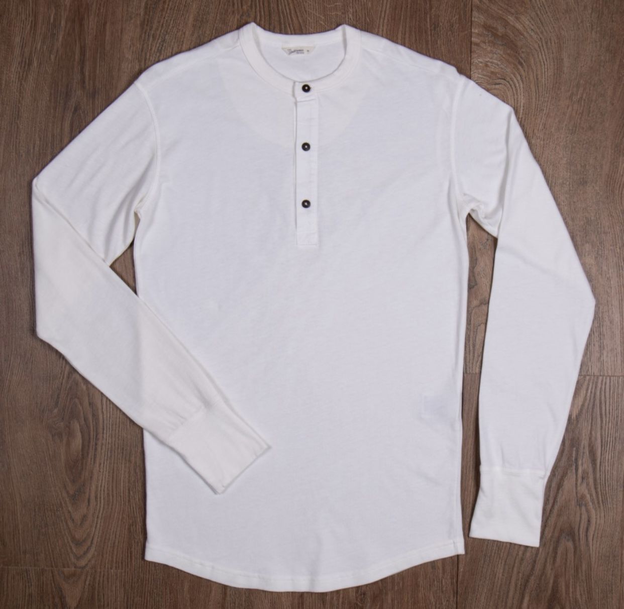 1927 Ecru Henley Shirt  Long Sleeve