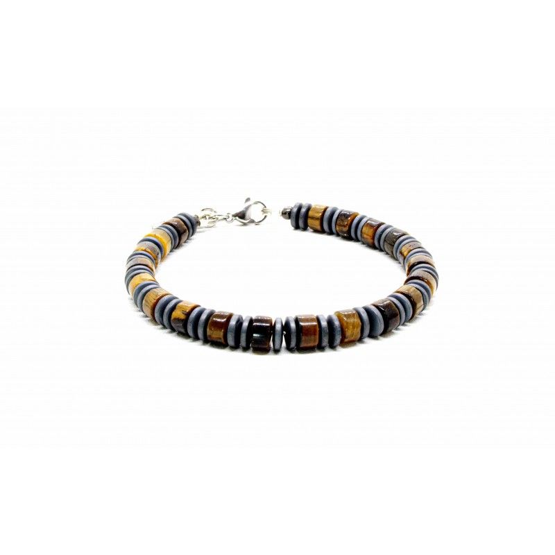 Bracelet Heishi Oeil De Tigre