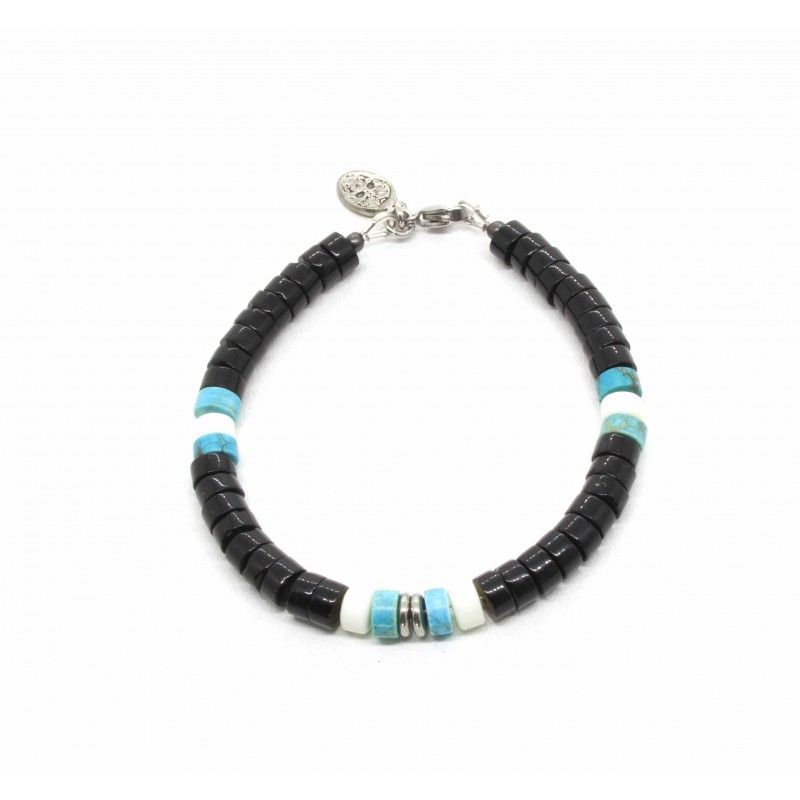 Bracelet Heishi Onyx & Jasper