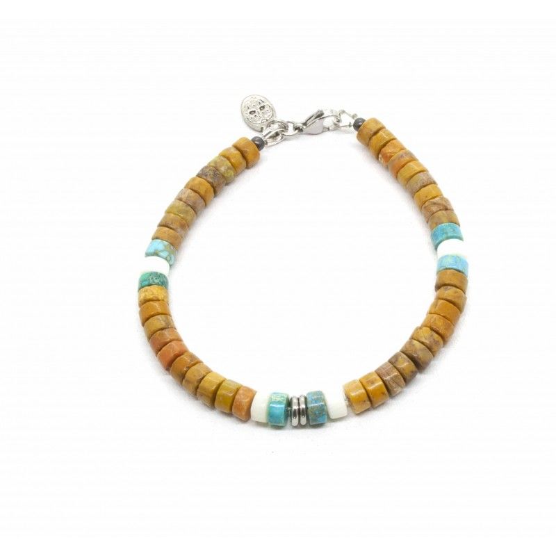 Bracelet Heishi Larderite & Jasper