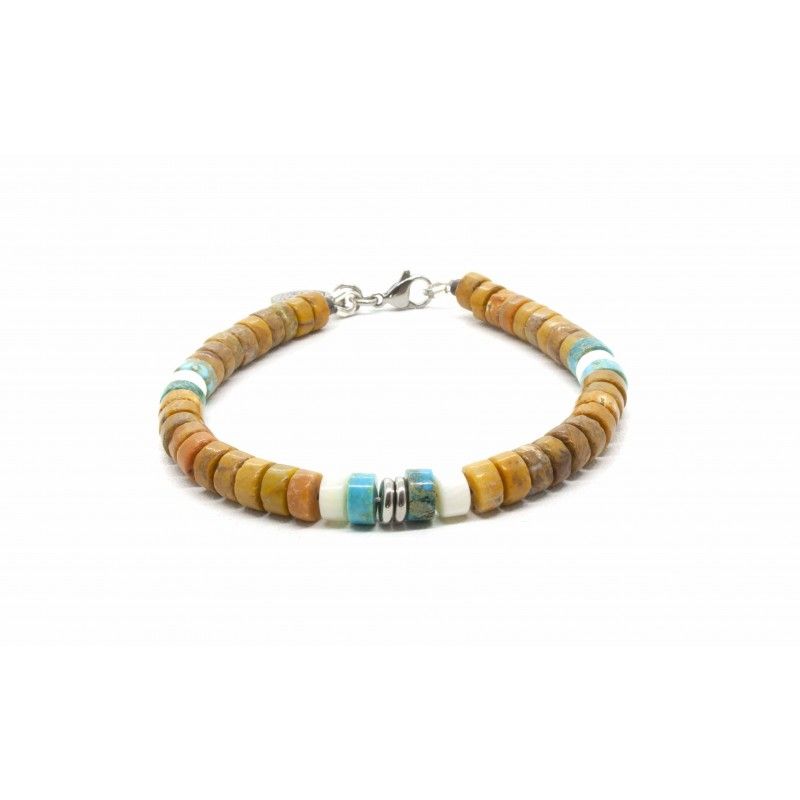 Bracelet Heishi Larderite & Jasper