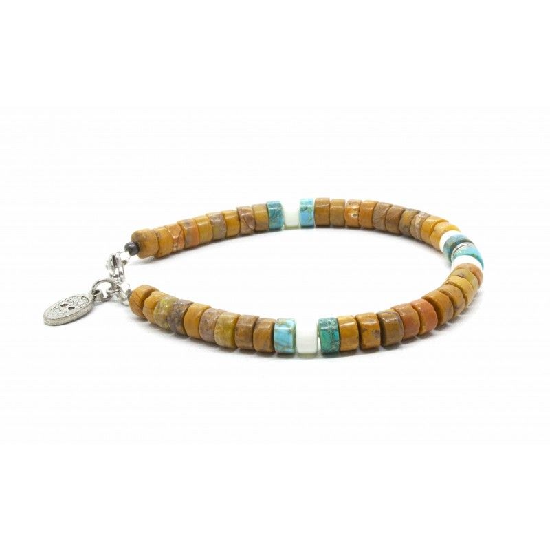 Bracelet Heishi Larderite & Jasper
