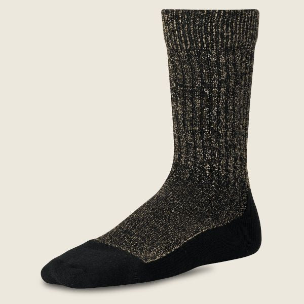 Deep Toe Capped Socks Black / Khaki