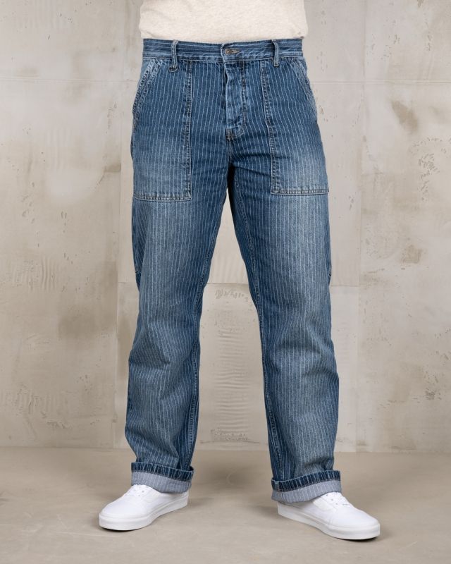 1967 Utility Trousers Blue wabash Rinsed