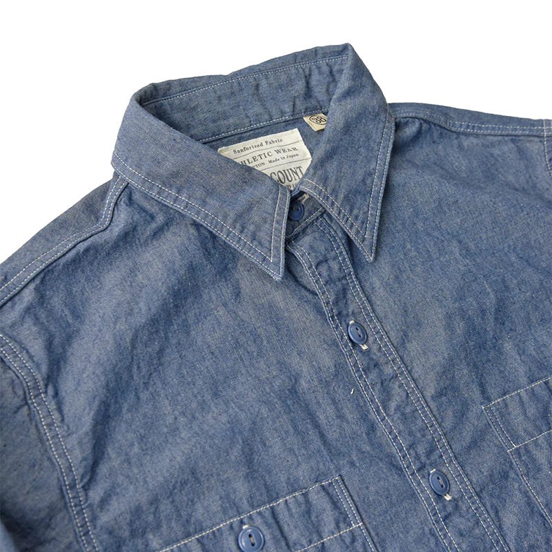 4810 - 22 Chambray Shirt Blue