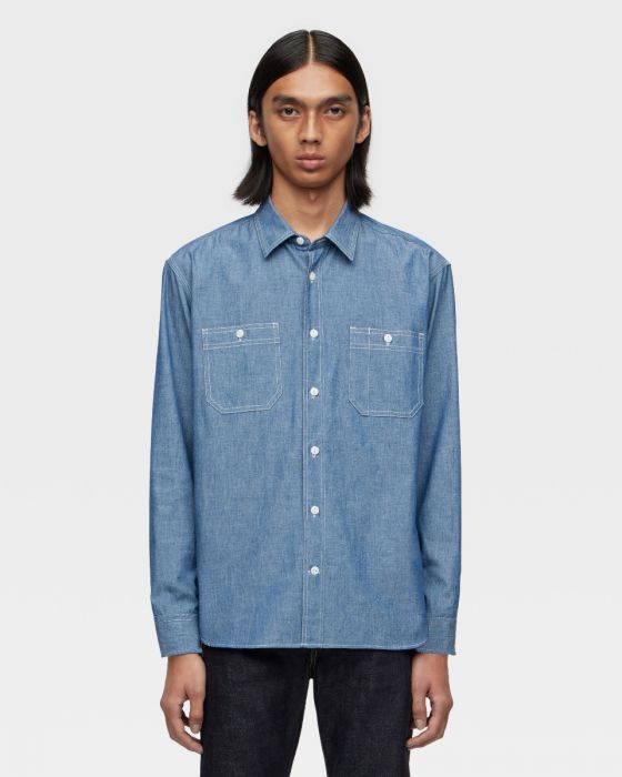 Triple Stitch L/S Chambray Shirt 5oz