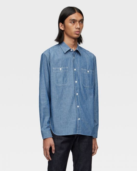 Triple Stitch L/S Chambray Shirt 5oz