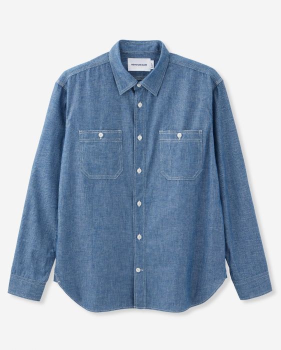 Triple Stitch L/S Chambray Shirt 5oz