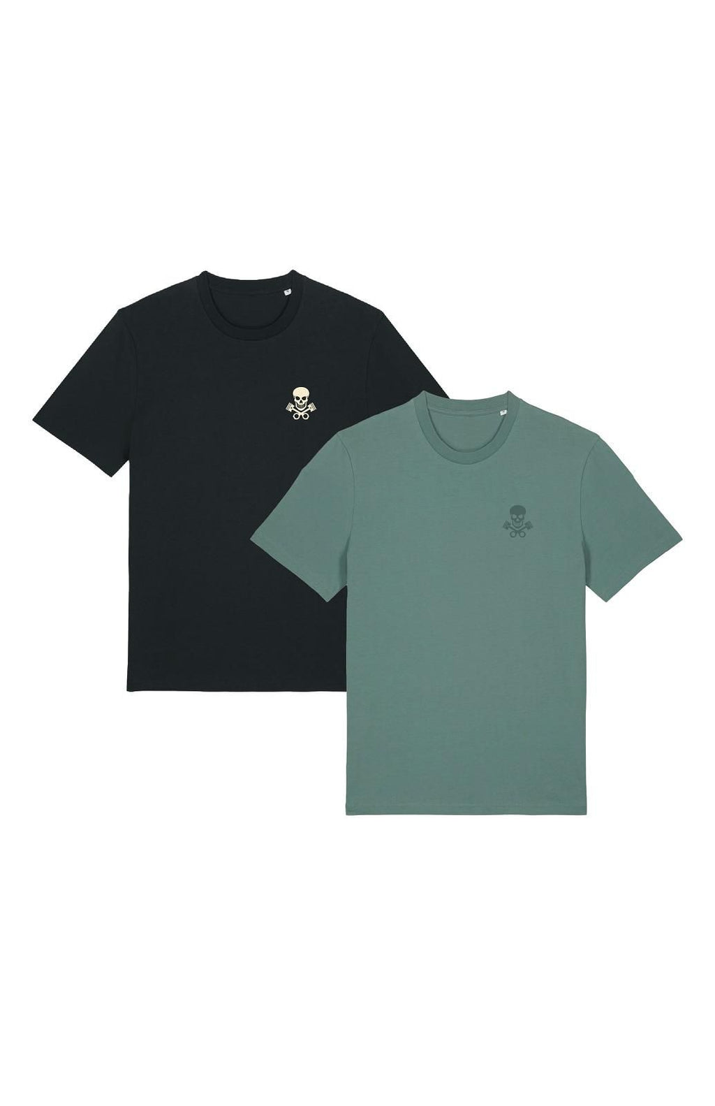 Skull Logo Round Neck T-Shirt