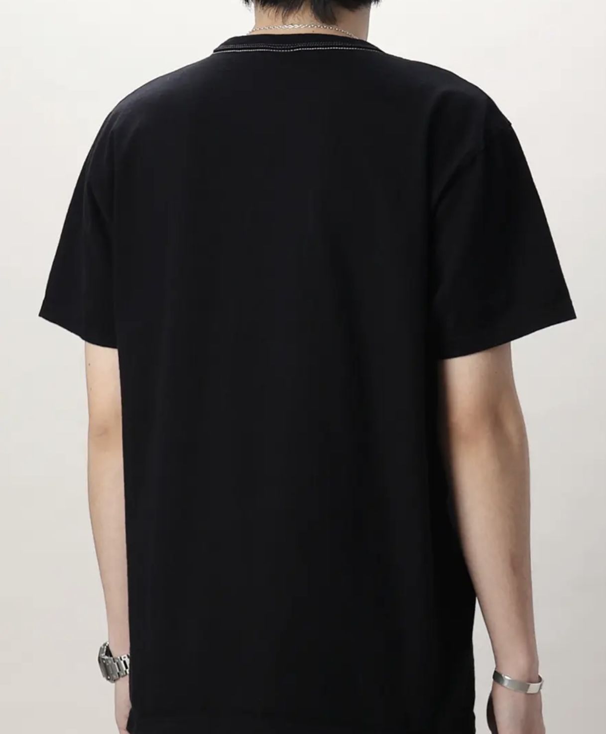 Loopwheelde Heavyweight Plain T-Shirt Black