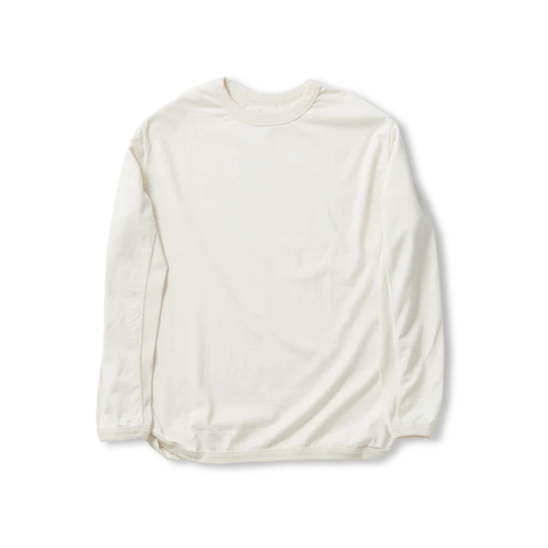 5222 Flat Seam Loopwheeled Heavyweight T-Shirt White 8.4oz Longsleeve